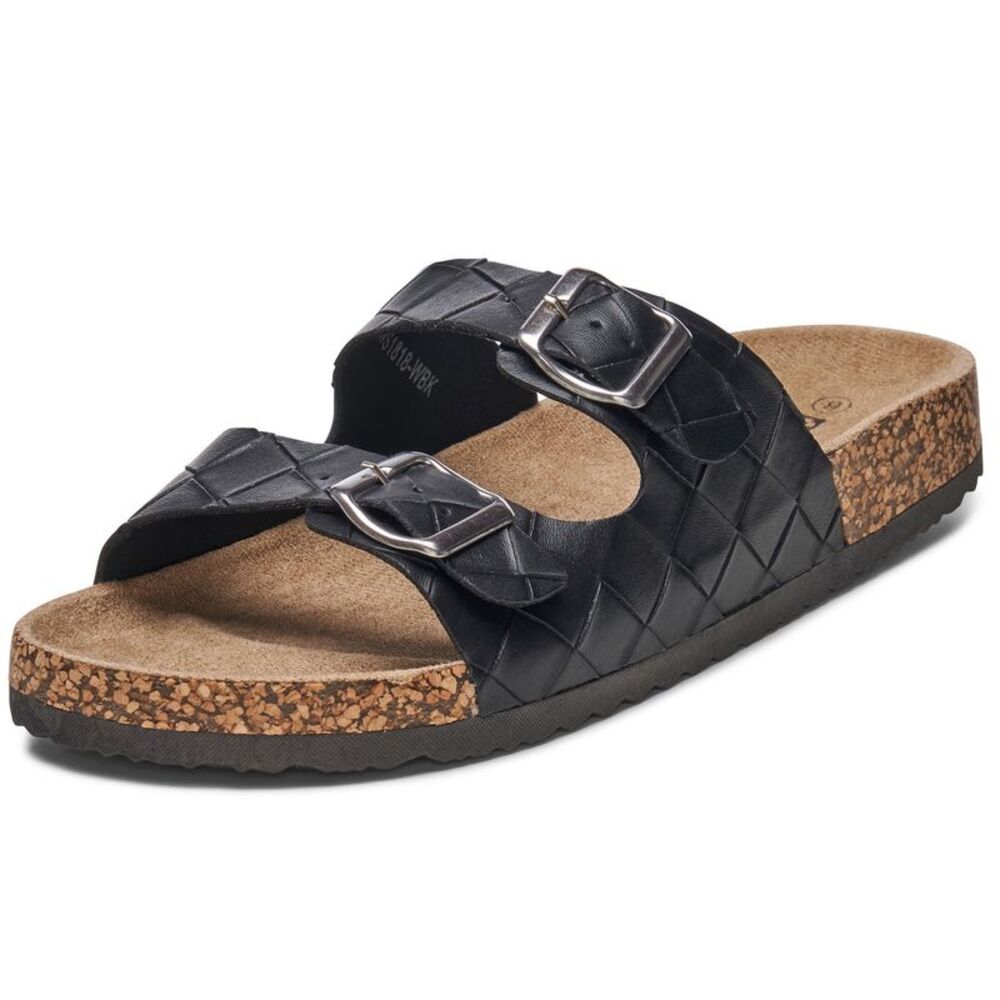 Alpine Swiss Mens Double Strap Slide Sandals EVA Sole Flat Casual Comfort Shoes